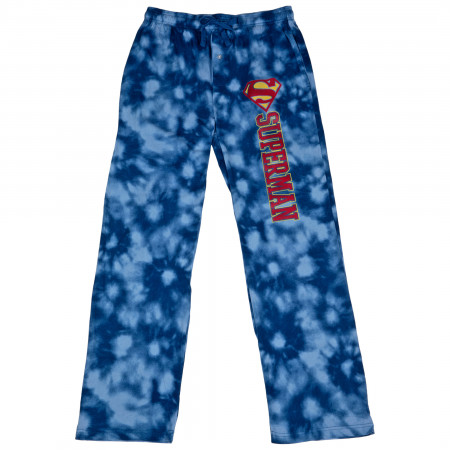 Superman Logo Tie-Dye Pajama Pants